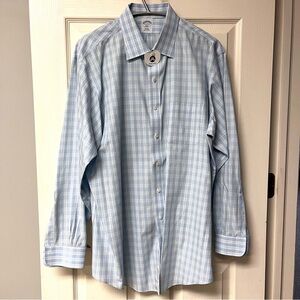 Brooks Brothers Men's Cotton Slim Fit Plaid Shirt - Sz 17-4/5